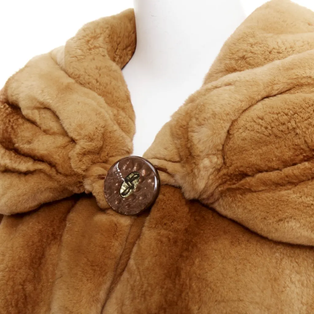 Unsigned Brown Fur Coat Brown Fur Very good - Back View