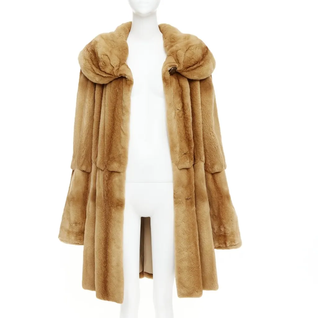 Unsigned Brown Fur Coat Brown Fur Very good - Inside View