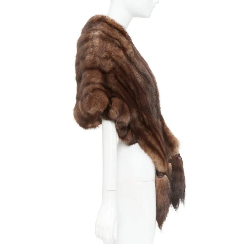 Unsigned Brown Fur Scarf Brown Fur Very good - Model View