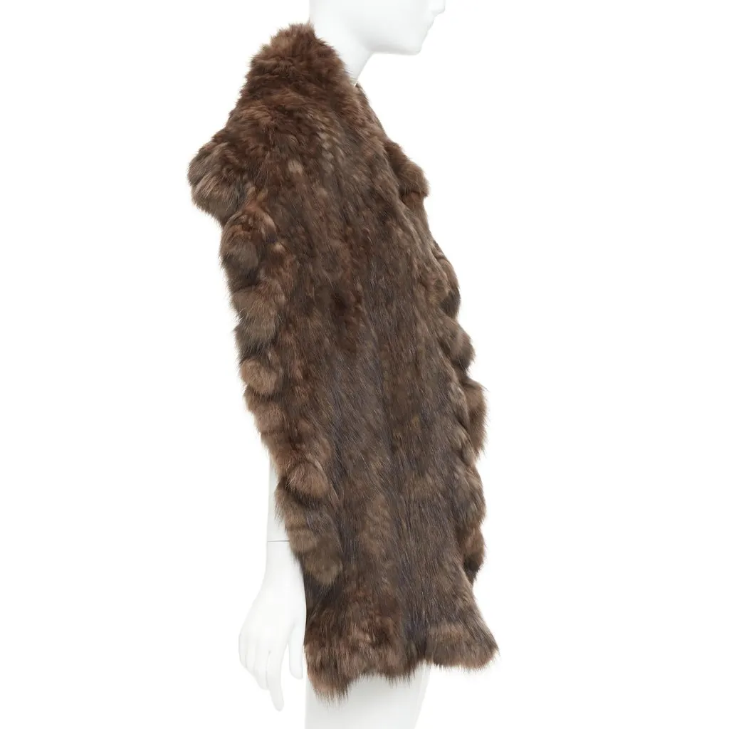 Unsigned Brown Fur Scarf Brown Fur Very good - Model View