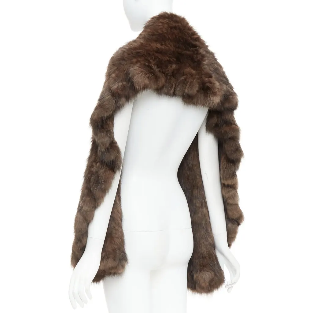 Unsigned Brown Fur Scarf Brown Fur Very good - Box View