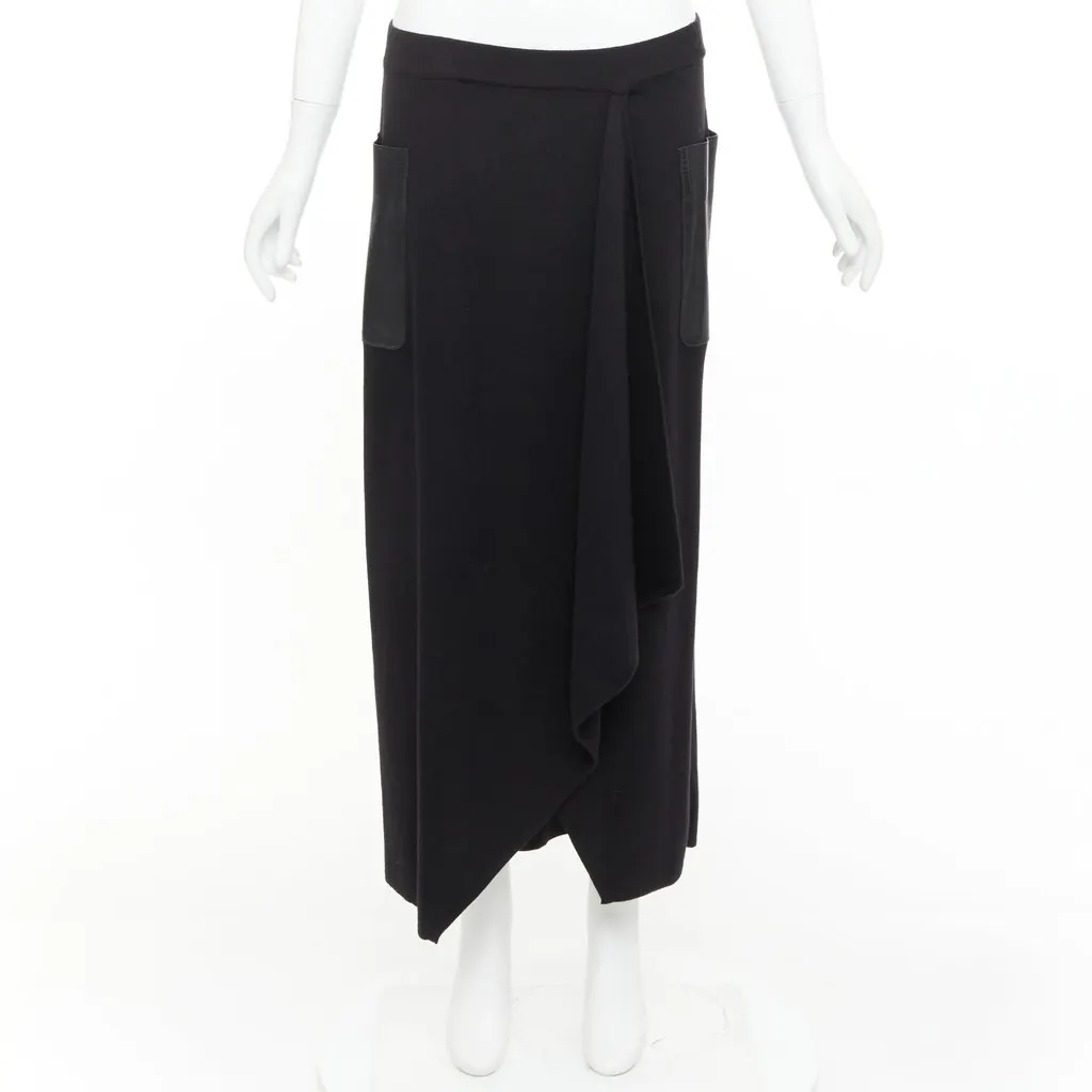 Max Mara Black Skirt Black Leather Good - Box View
