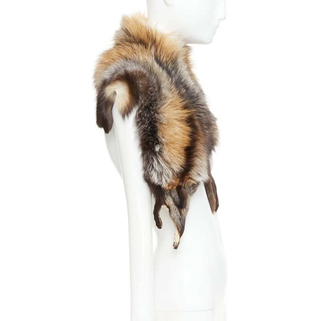 Unsigned Brown Fur Scarf Brown Fur Very good - Model View