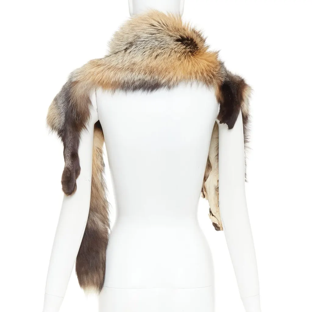 Unsigned Brown Fur Scarf Brown Fur Very good - Box View