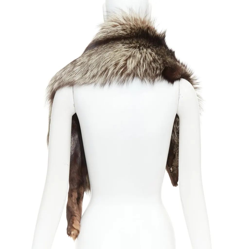 Unsigned Brown Fur Scarf Brown Fur Very good - Box View