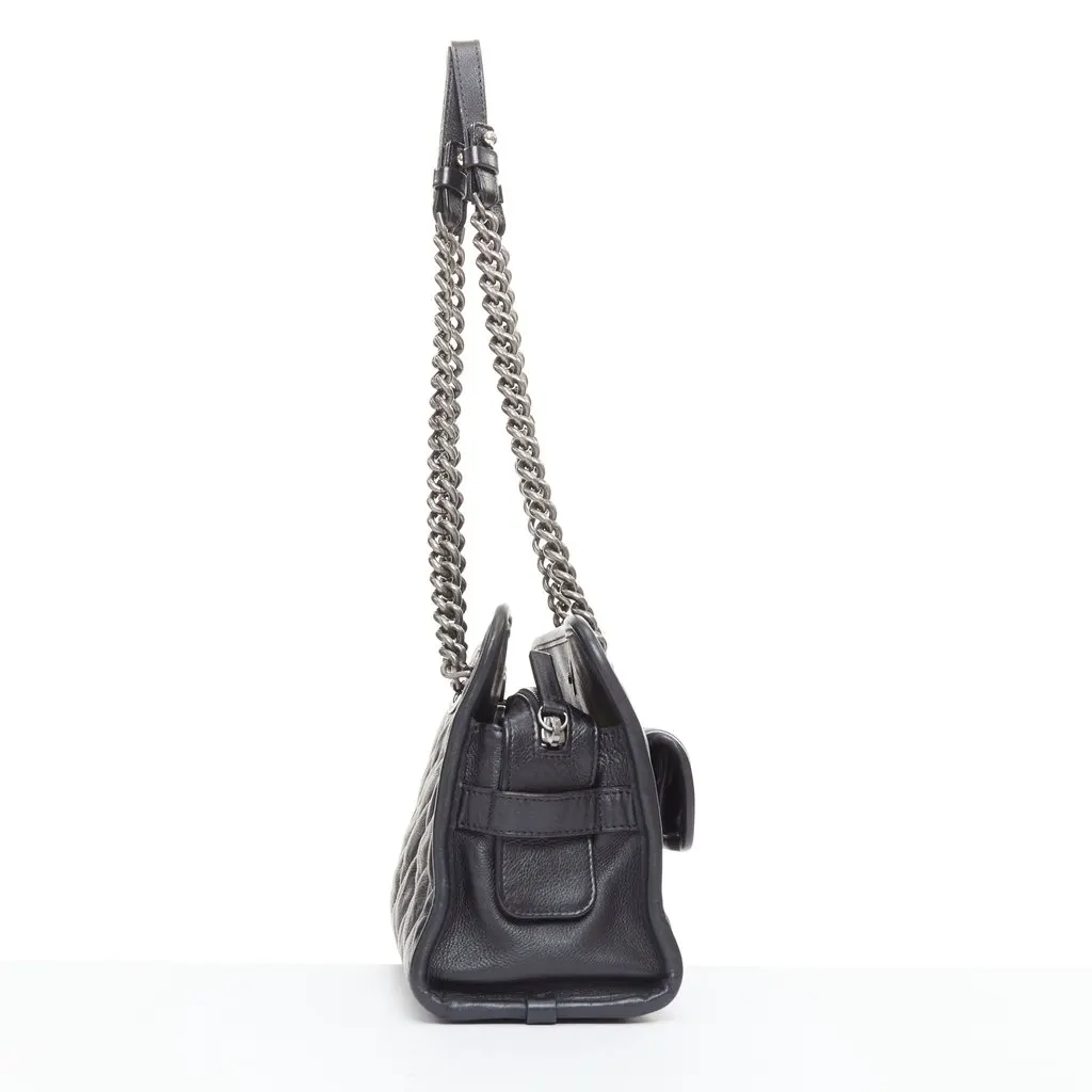 Chanel Calfskin Quilted Small Casual Riviera Zip Shoulder Bag Black Leather Good - Model View