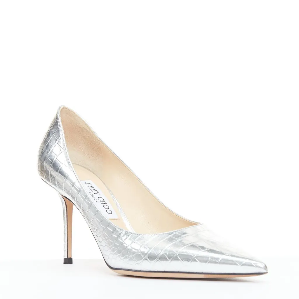 Jimmy Choo Love Silver Leather Good - Back View