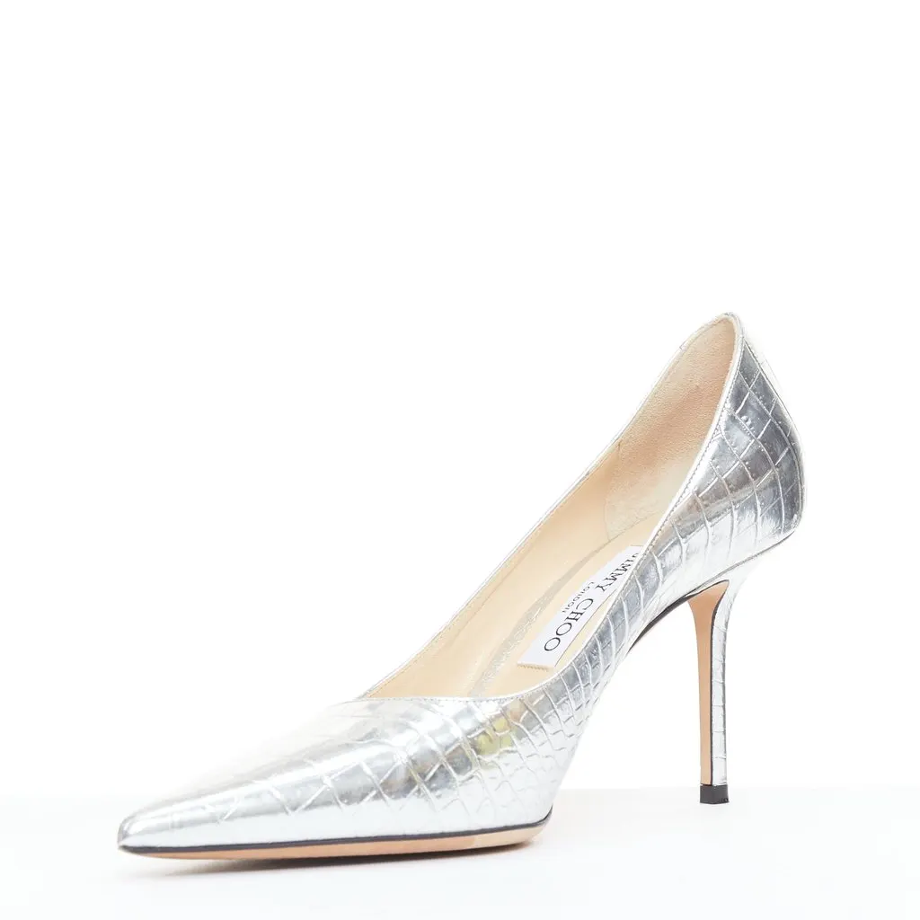 Jimmy Choo Love Silver Leather Good - Model View