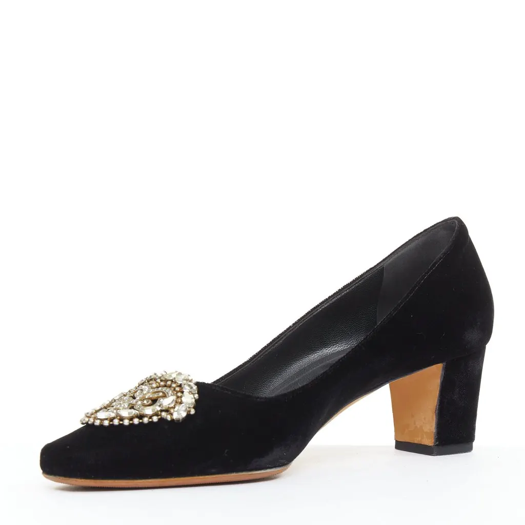 Manolo Blahnik Okkato Black Velvet Fair - Box View