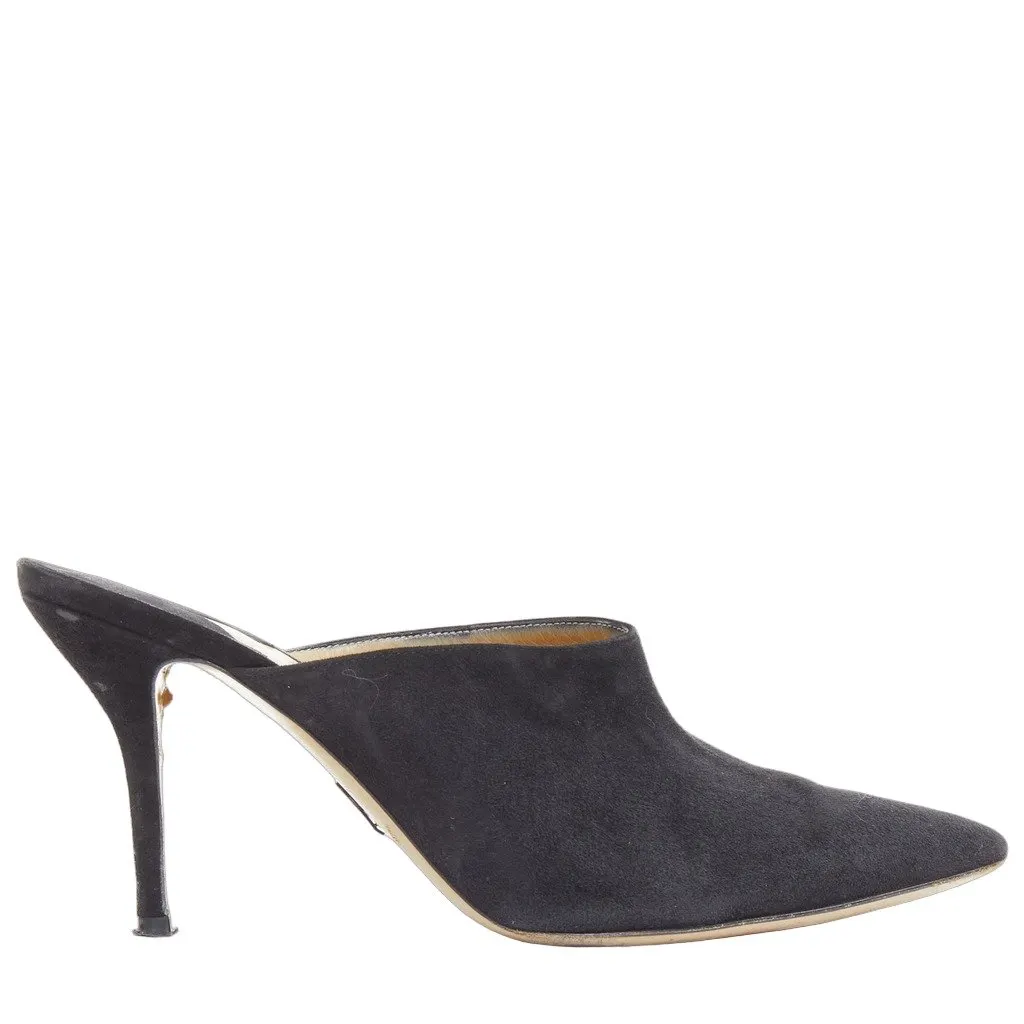 Paul Andrew Certosa Black Suede Fair - Front View