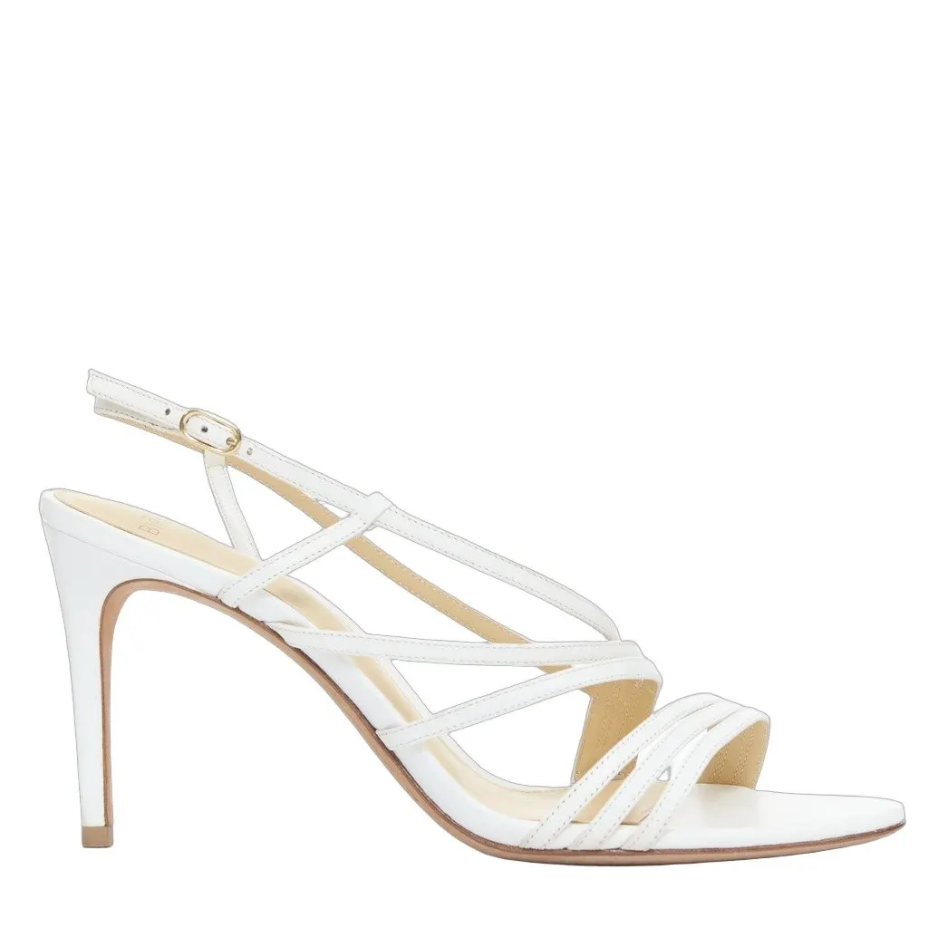 Alexandre Birman White Leather Heels White Leather Very good - Front View