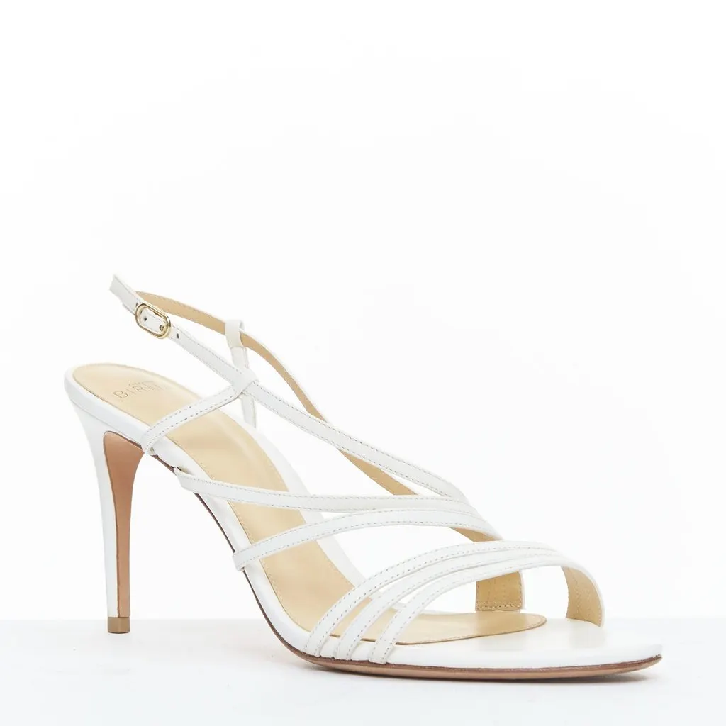 Alexandre Birman White Leather Heels White Leather Very good - Back View