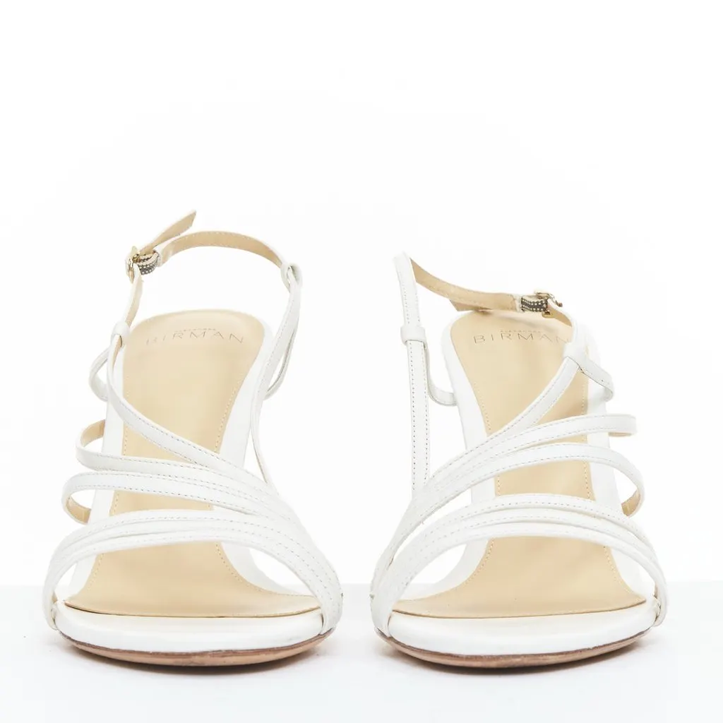 Alexandre Birman White Leather Heels White Leather Very good - Inside View