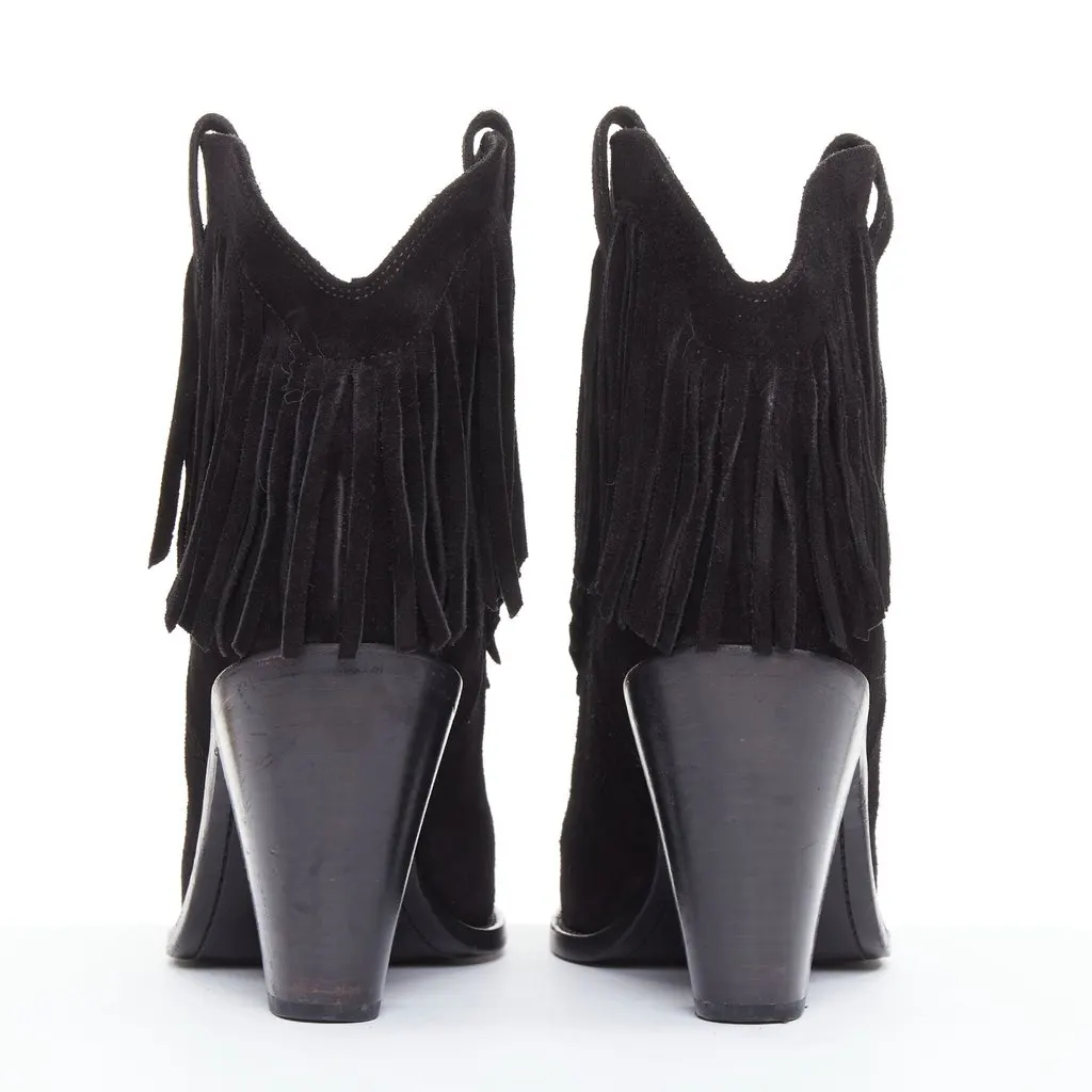 Saint Laurent Curtis 80 Black Suede Good - Box View