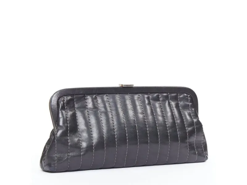 Chanel Mademoiselle Ligne Black Leather Good - Inside View