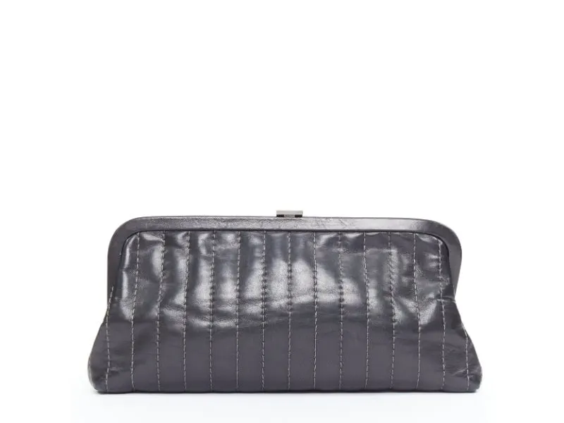 Chanel Mademoiselle Ligne Black Leather Good - Model View