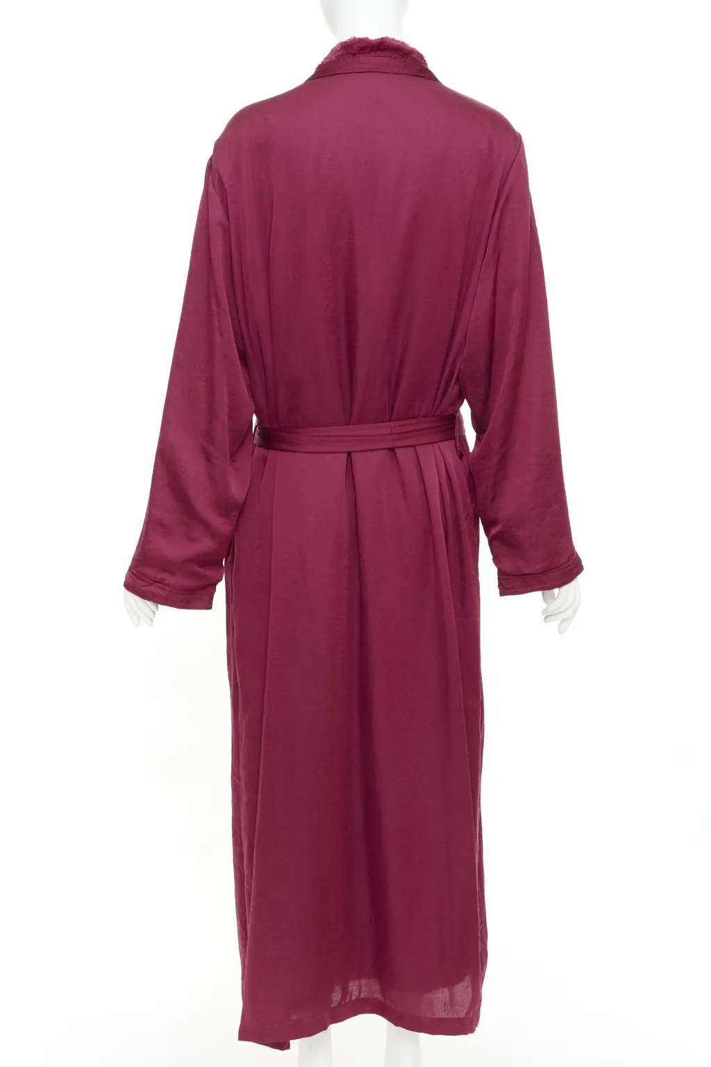 Donna Karan Burgundy Polyester Coat Burgundy Polyester Very good - Box View