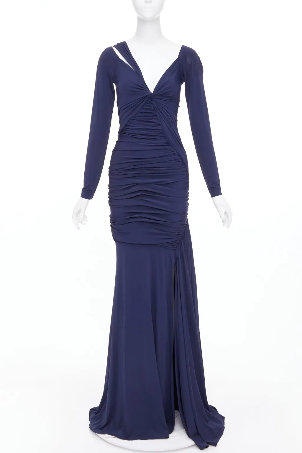 Donna Karan Navy Viscose Dress Navy Viscose Very good - Front View