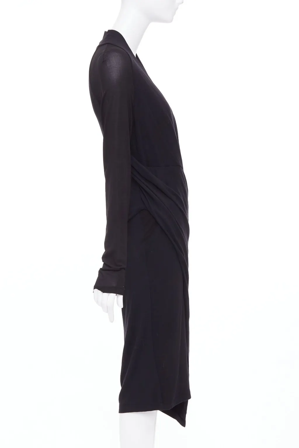 Donna Karan Black Viscose Dress Black Viscose Fair - Inside View