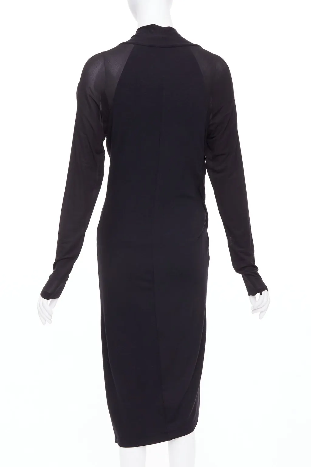Donna Karan Black Viscose Dress Black Viscose Fair - Model View
