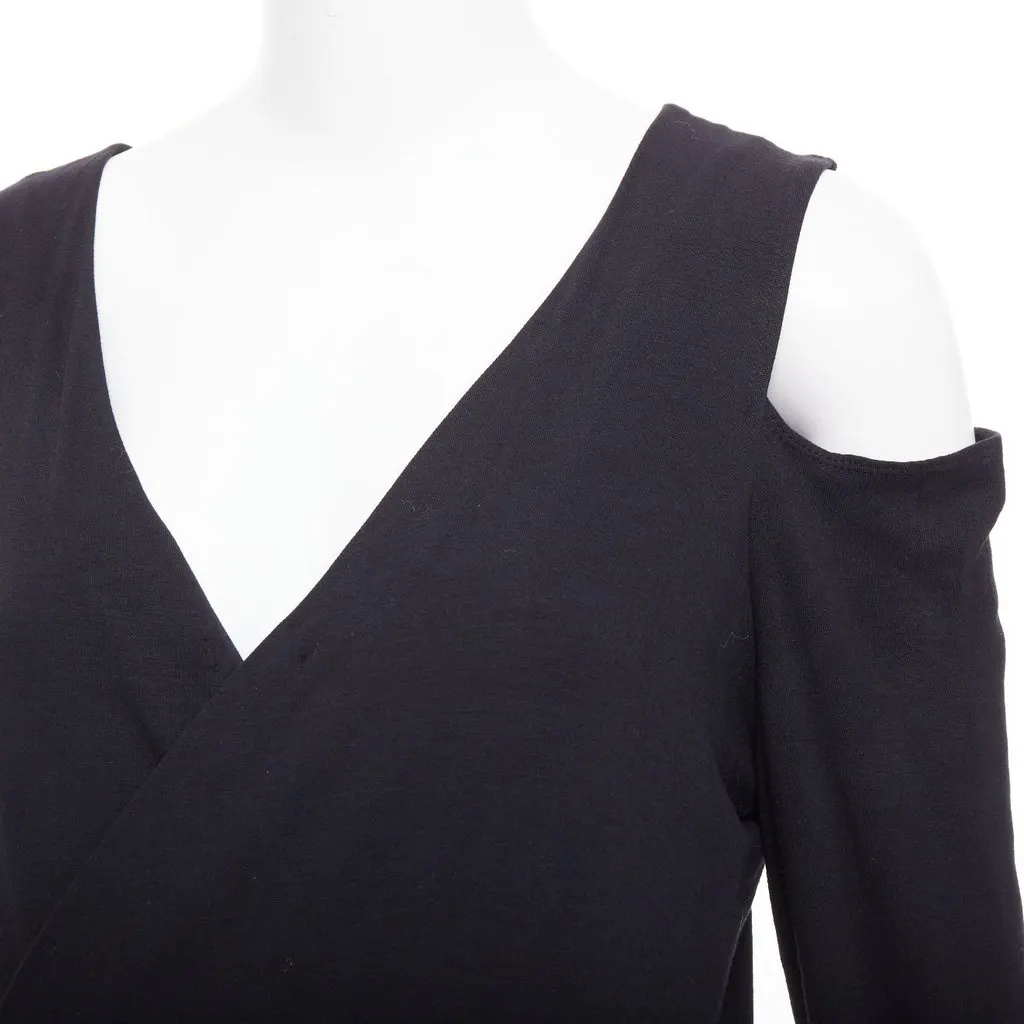 Donna Karan Black Viscose Dress Black Viscose Good - Back View