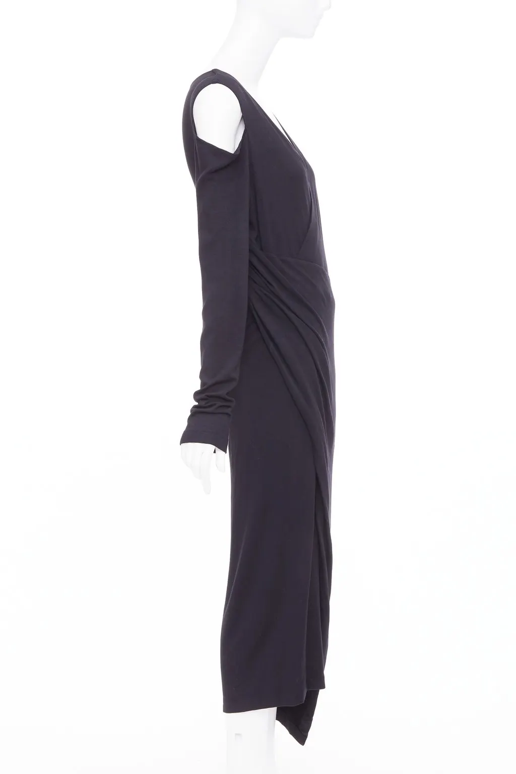 Donna Karan Black Viscose Dress Black Viscose Good - Model View