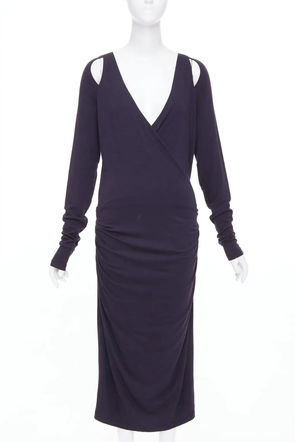 Donna Karan Grey Viscose Dress Grey Viscose Very good - Front View