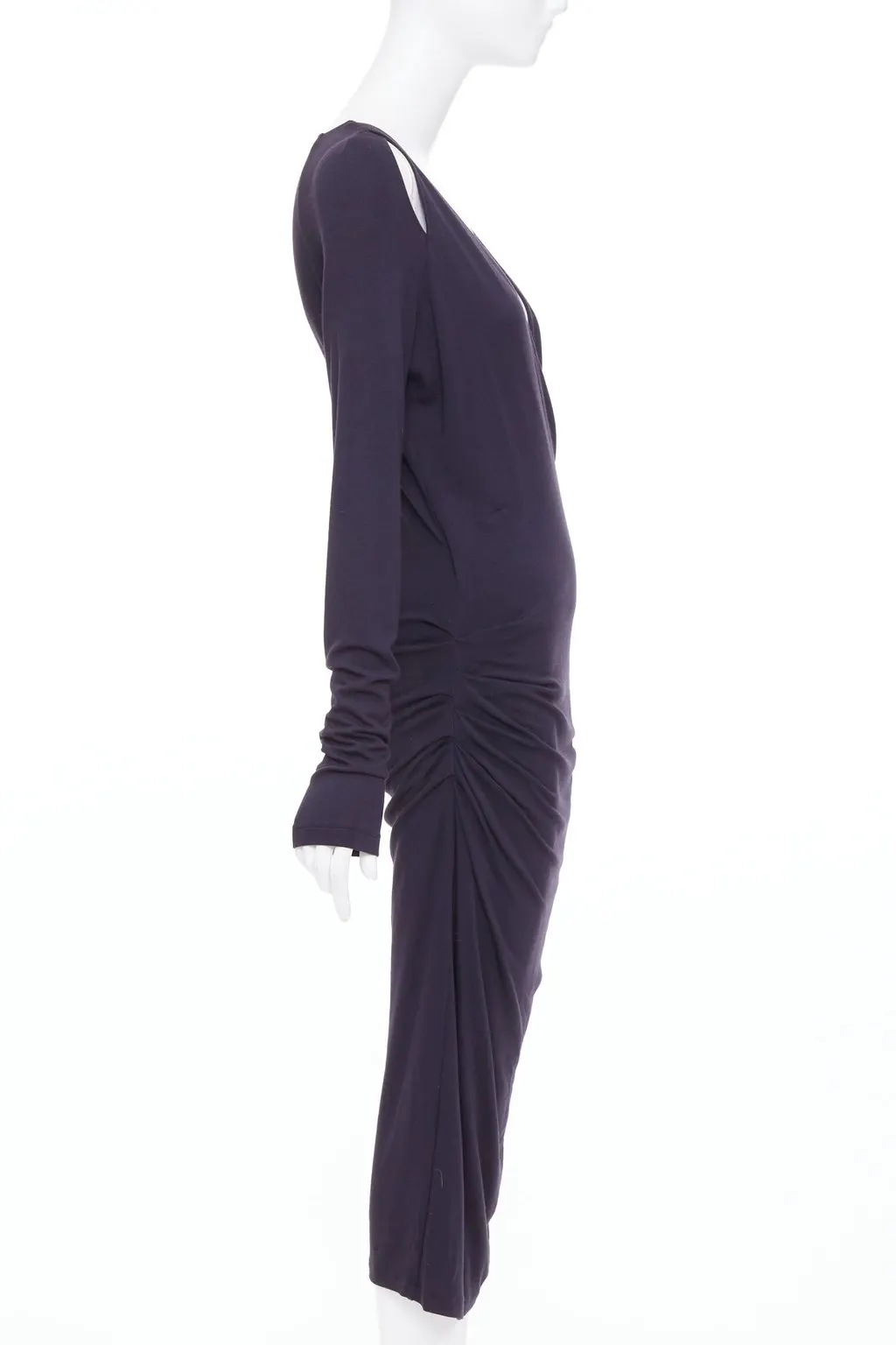 Donna Karan Grey Viscose Dress Grey Viscose Very good - Model View