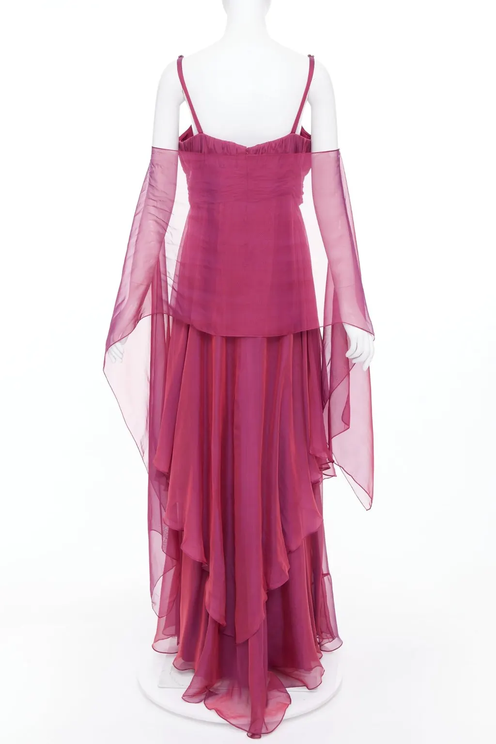 Unsigned Purple Silk Dress Purple Silk Fair - Box View