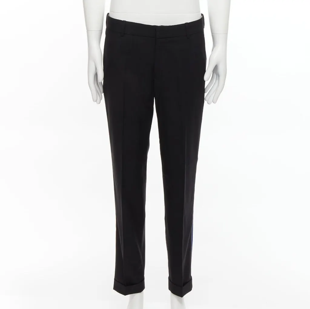 Alexander McQueen Trimmed Trousers Black Wool Very good - Inside View