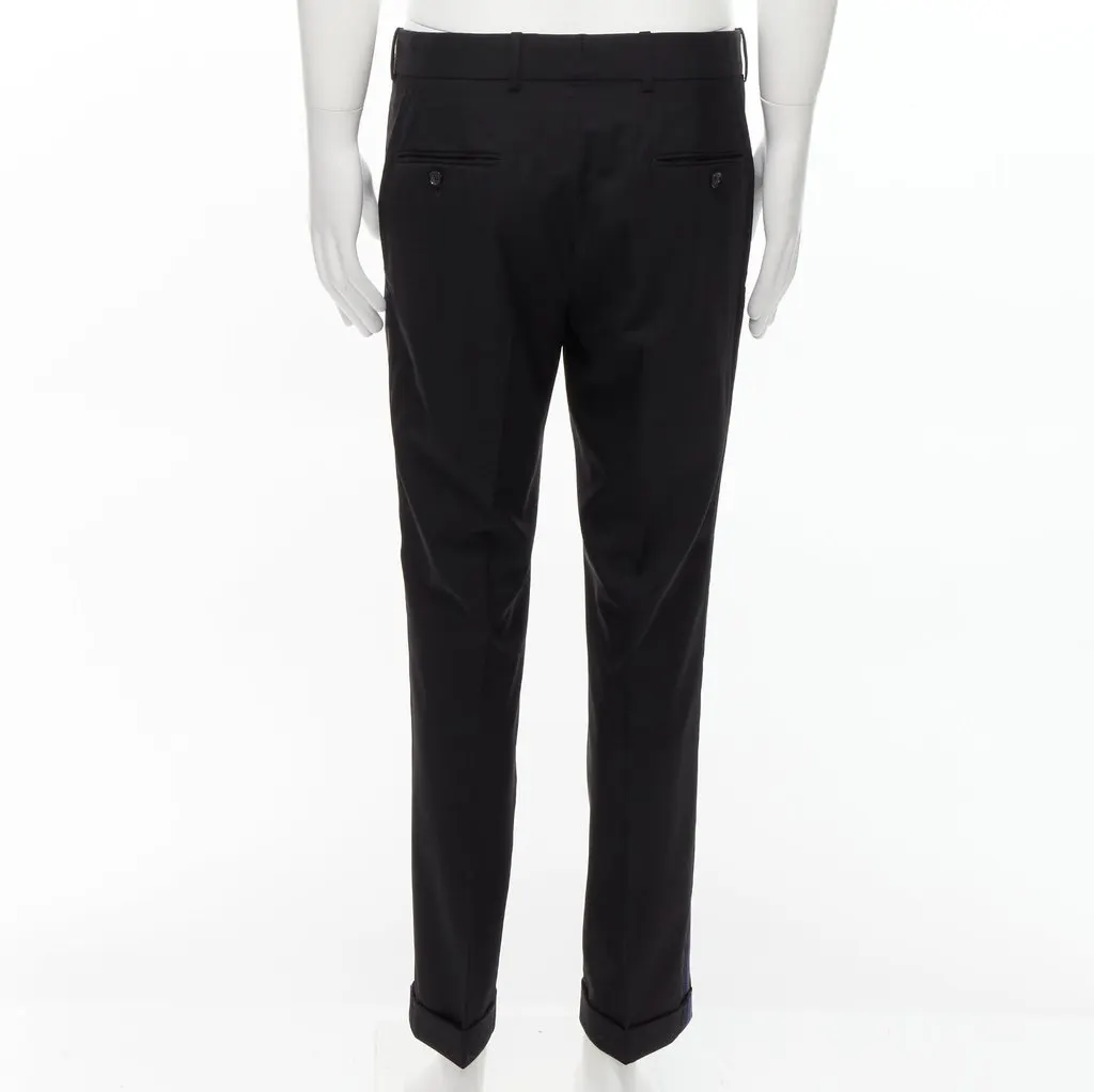 Alexander McQueen Trimmed Trousers Black Wool Very good - Box View