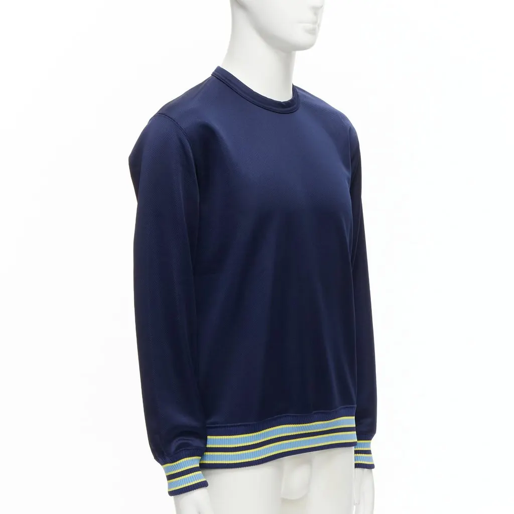 Comme des Garçons Football Jersey Sweatshirt Navy Polyester Never worn - Inside View