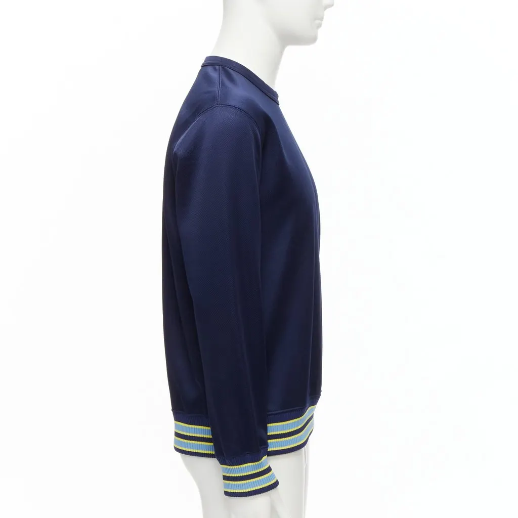 Comme des Garçons Football Jersey Sweatshirt Navy Polyester Never worn - Model View