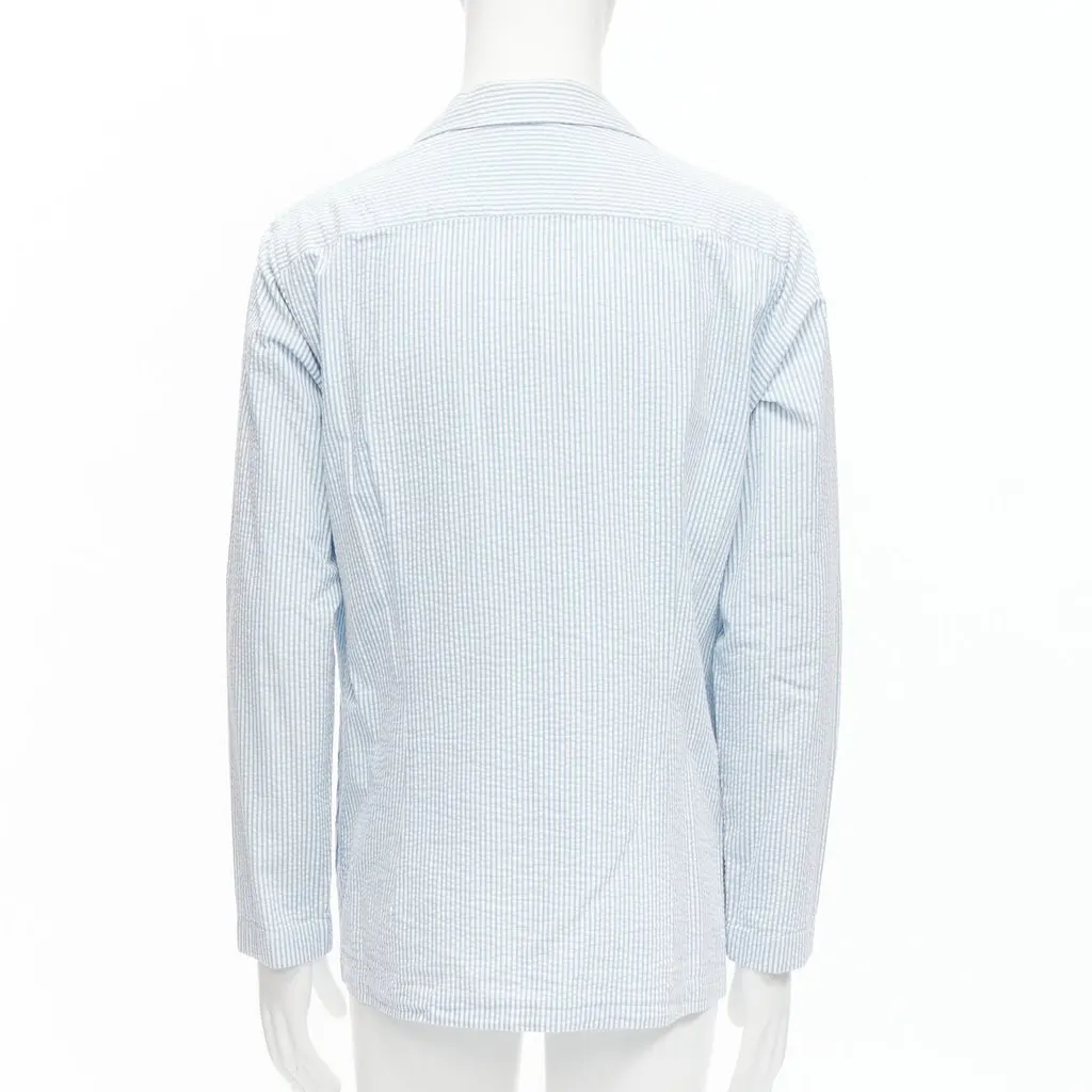 Lardini Stripe Button Blazer Blue Cotton Good - Box View