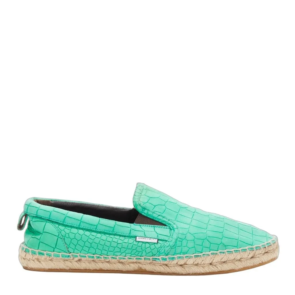Jimmy Choo Vlad Green Leather Good - Front View