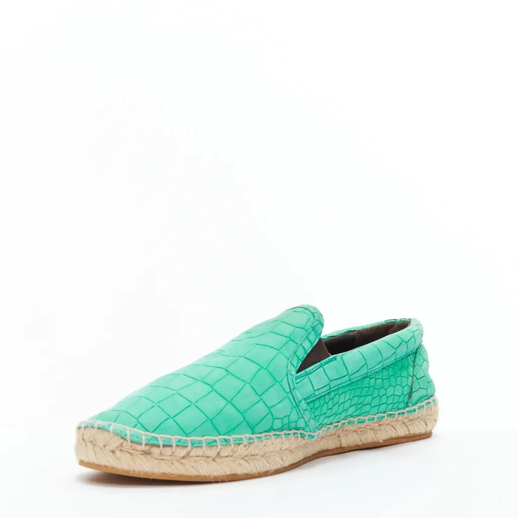 Jimmy Choo Vlad Green Leather Good - Model View