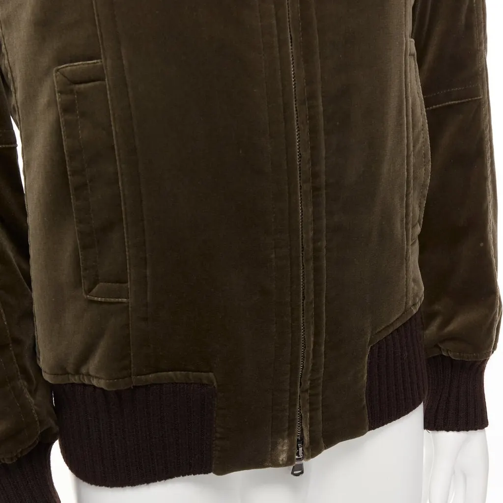 Costume National Khaki Velvet Bomber Khaki Velvet Fair - Back View