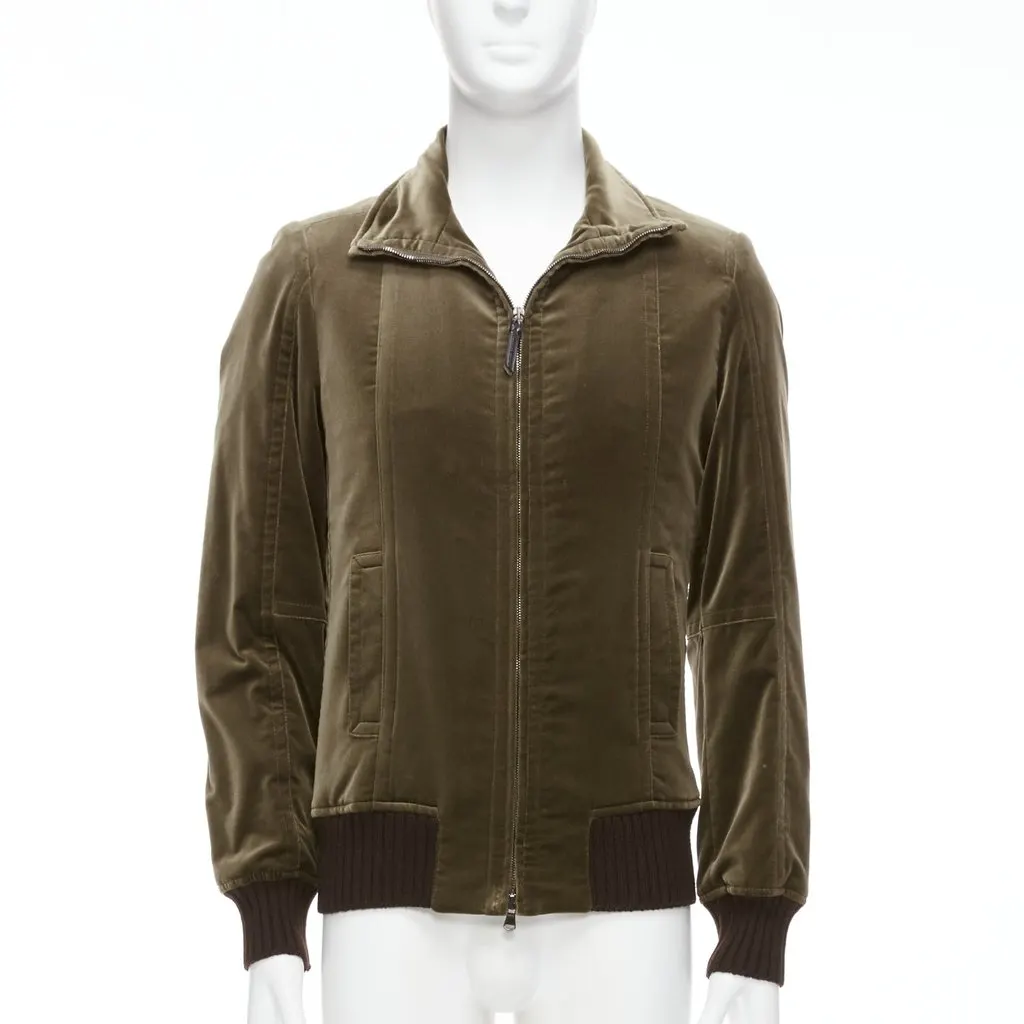 Costume National Khaki Velvet Bomber Khaki Velvet Fair - Inside View