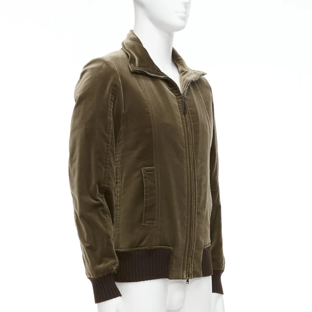 Costume National Khaki Velvet Bomber Khaki Velvet Fair - Model View