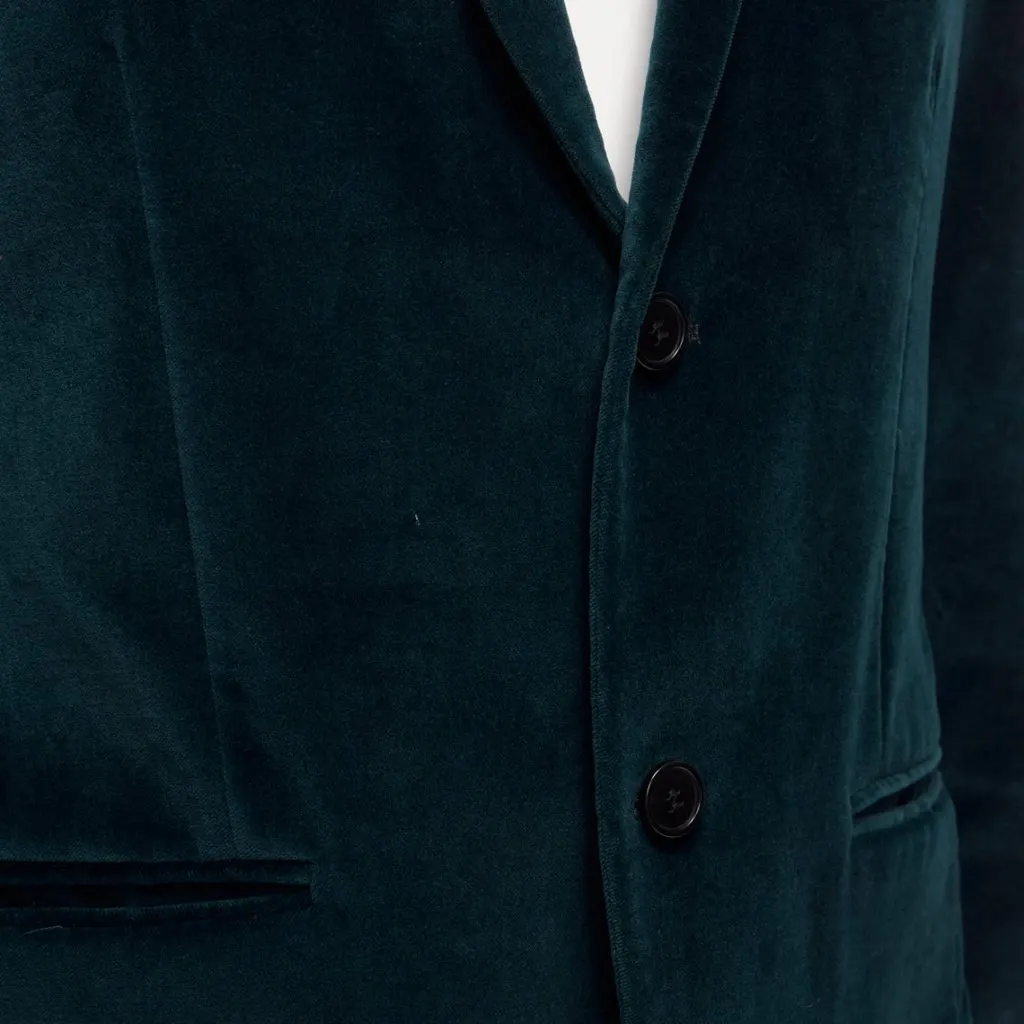 Kenzo Velvet Fit Blazer Green Velvet Good - Back View
