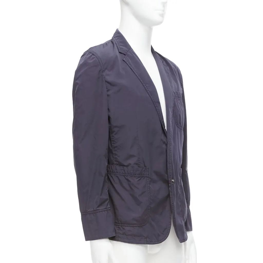 S.T. Dupont Overstitched Blazer Grey Polyester Fair - Model View