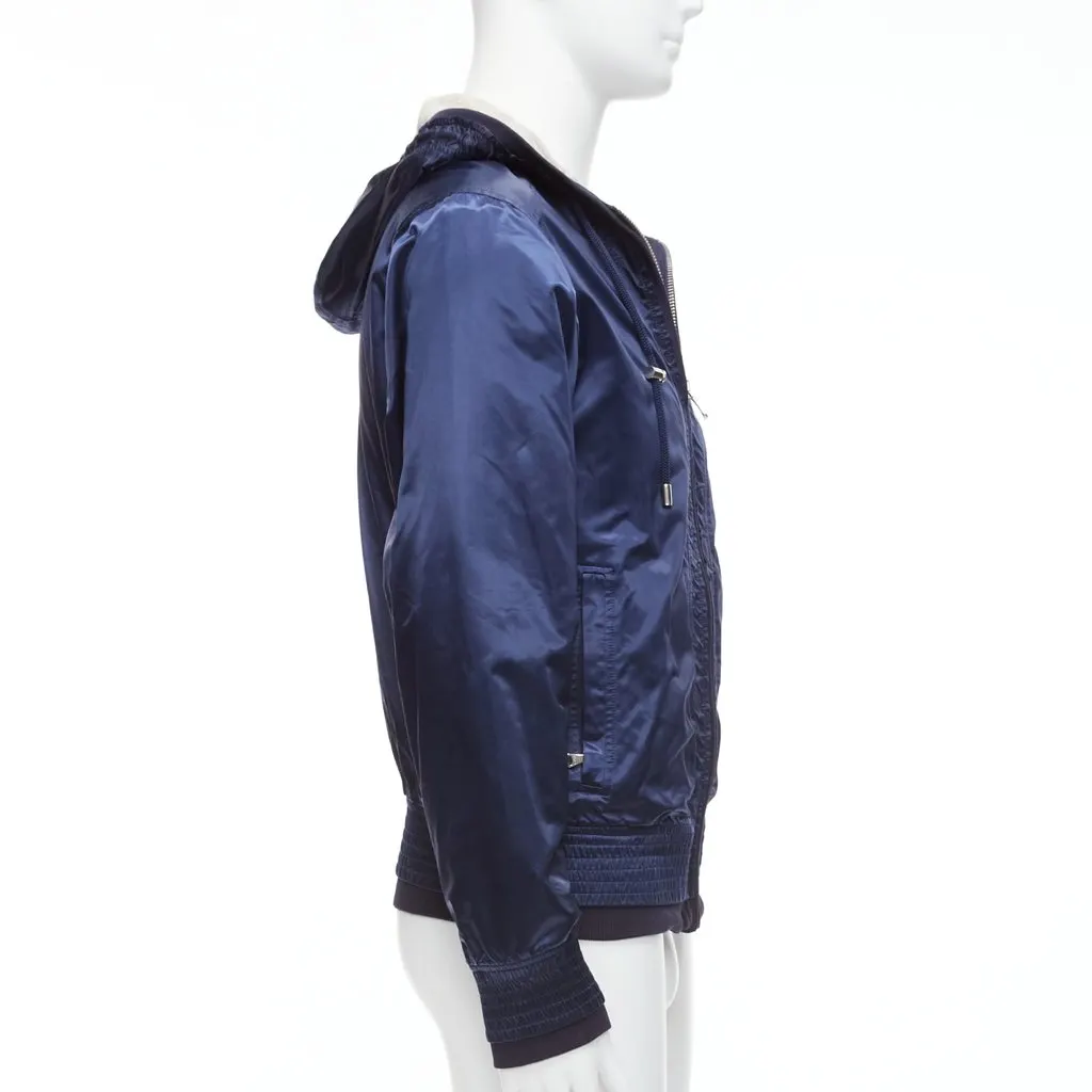 D&G Navy Varsity Zip Jacket Blue Polyamide Fair - Box View