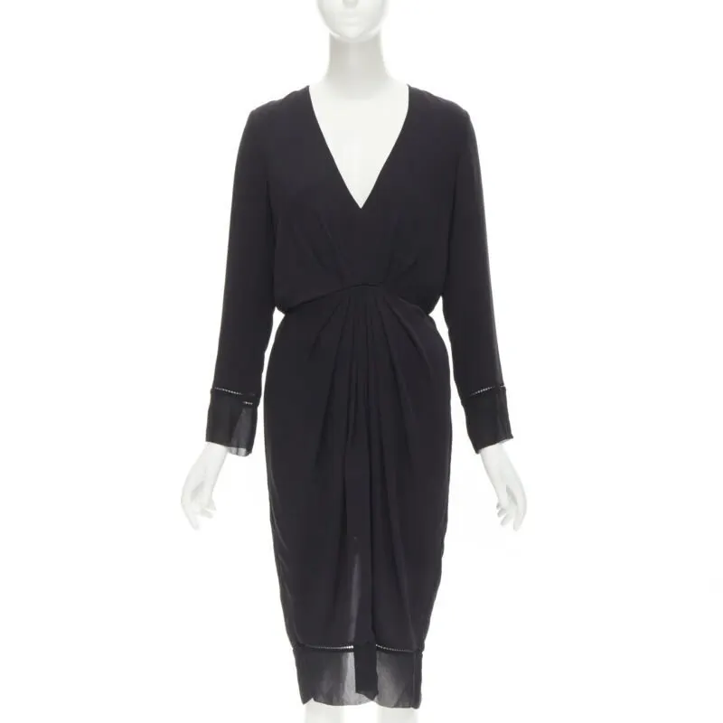 Zimmermann Gathered Lattice Dress Black Polyester Never worn - Front View