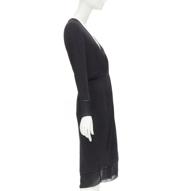 Zimmermann Gathered Lattice Dress Black Polyester Never worn - Model View