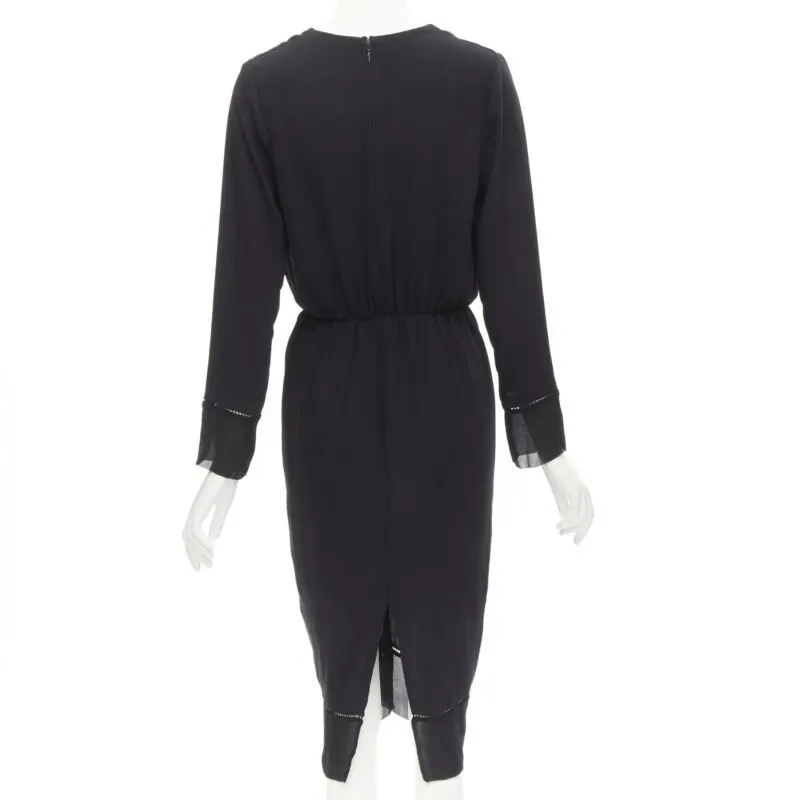 Zimmermann Gathered Lattice Dress Black Polyester Never worn - Box View