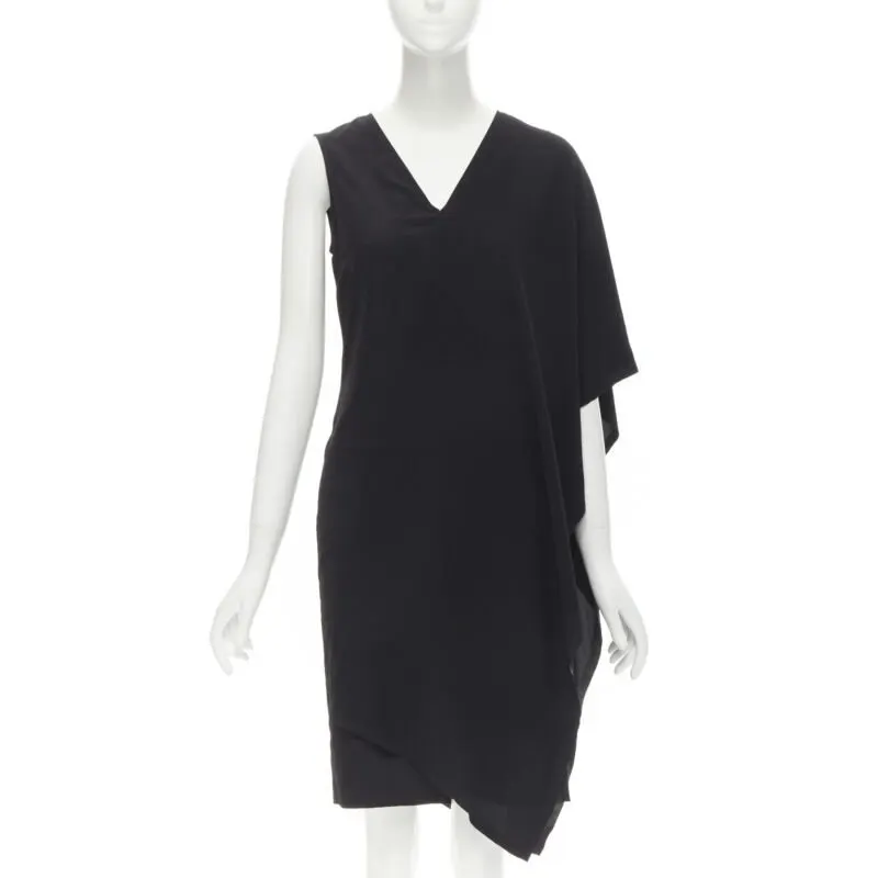 Maison Martin Margiela Bonded Cape Dress Black Very good - Front View