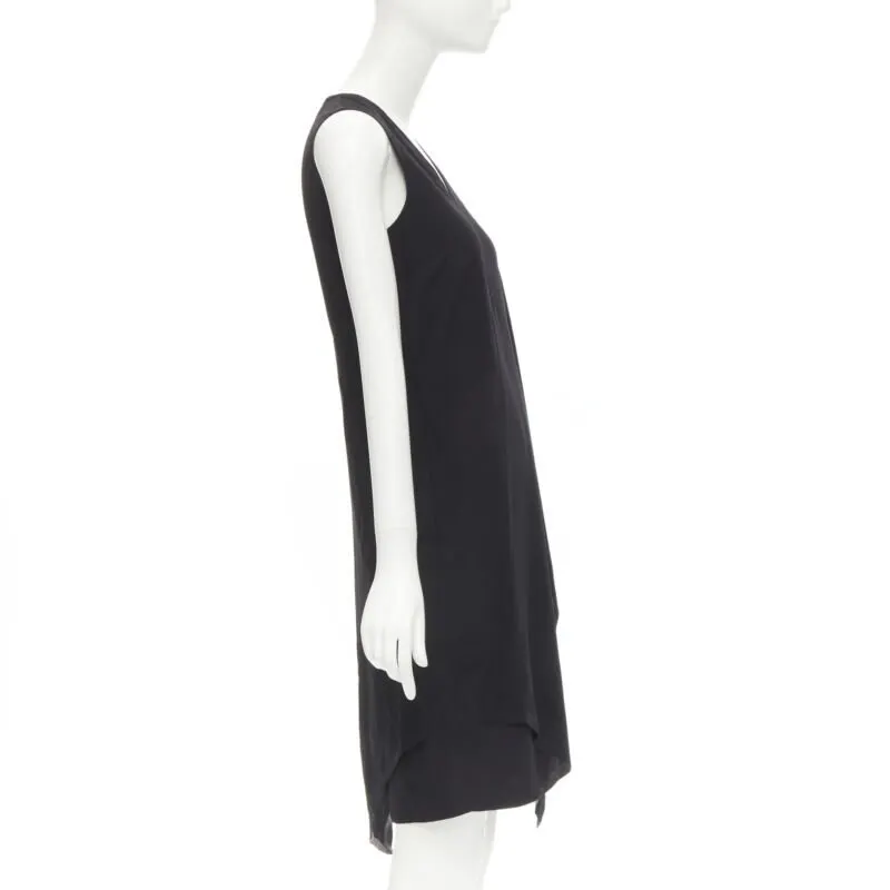 Maison Martin Margiela Bonded Cape Dress Black Very good - Model View