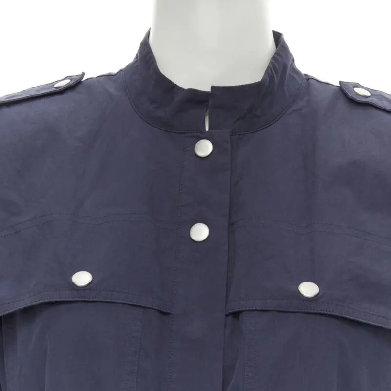Gestuz Stud Button Dress Navy Cotton Never worn - Back View