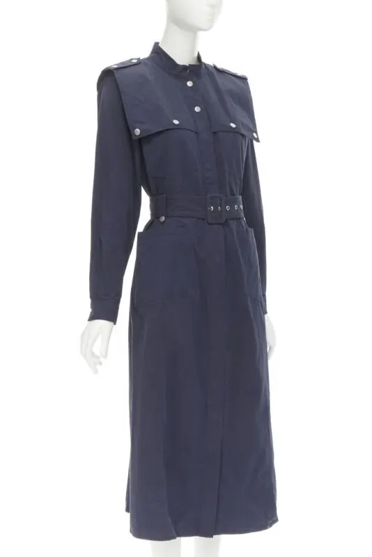 Gestuz Stud Button Dress Navy Cotton Never worn - Inside View
