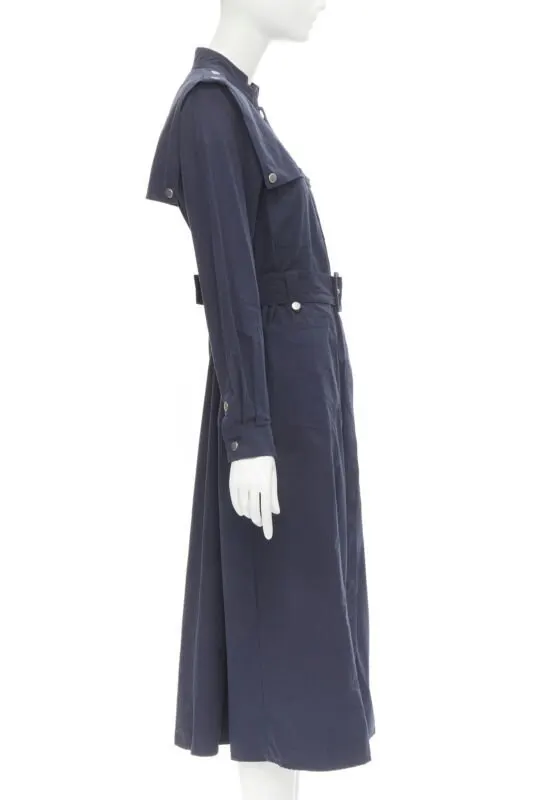 Gestuz Stud Button Dress Navy Cotton Never worn - Model View